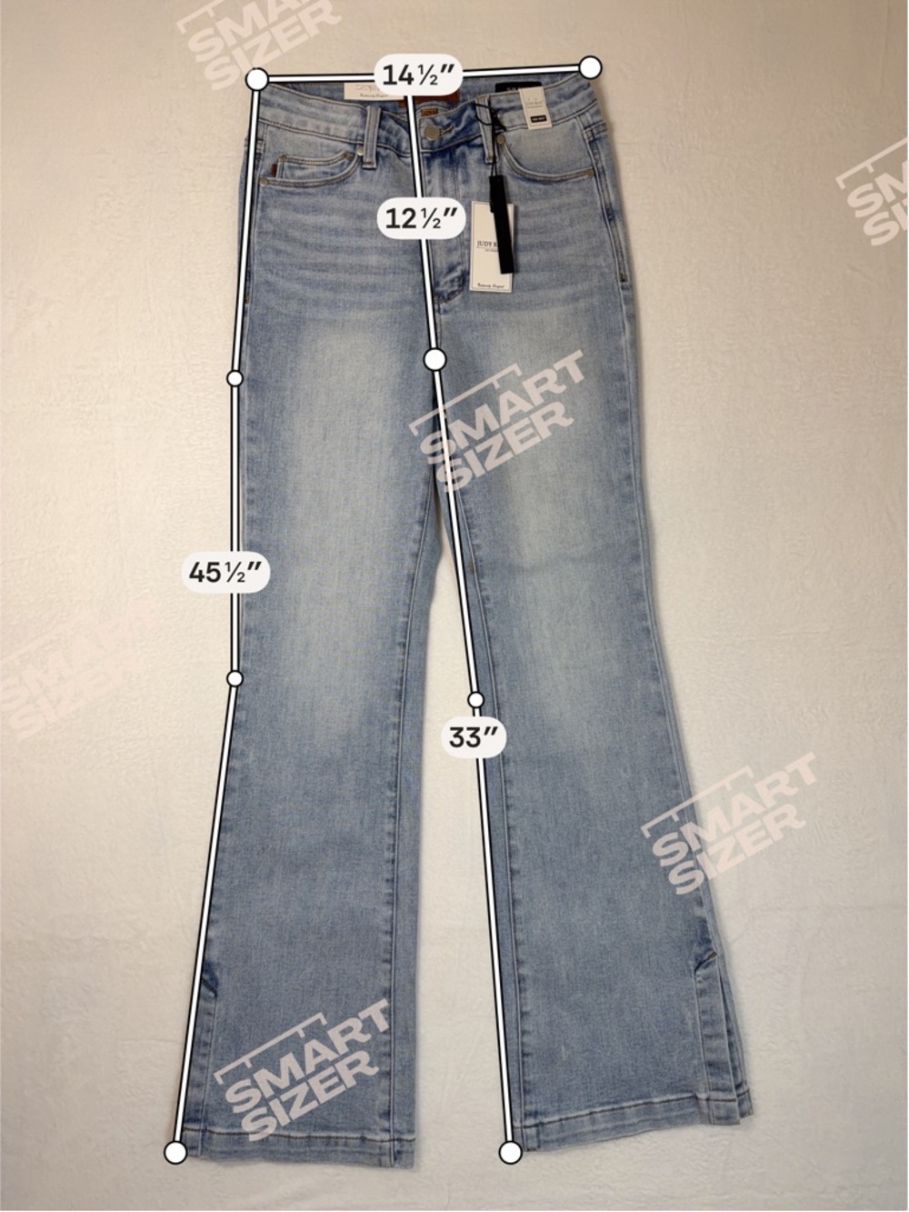Judy Blue Tummy Control Vintage Wash Side Slit Slim Boot Jeans New with Tags - Picture 9 of 14